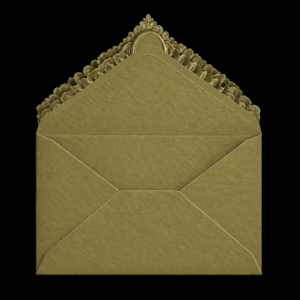 Opened forest green enveloppe - PLR Digital Products