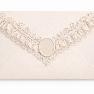 White cream baroque enveloppe