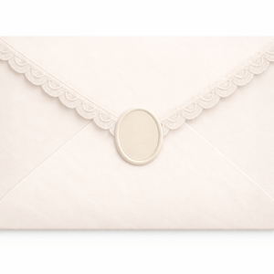 White cream enveloppe