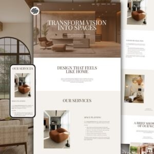 Interior Design Squarespace Template, Luxury 7.1 Website Portfolio for Designers Architects